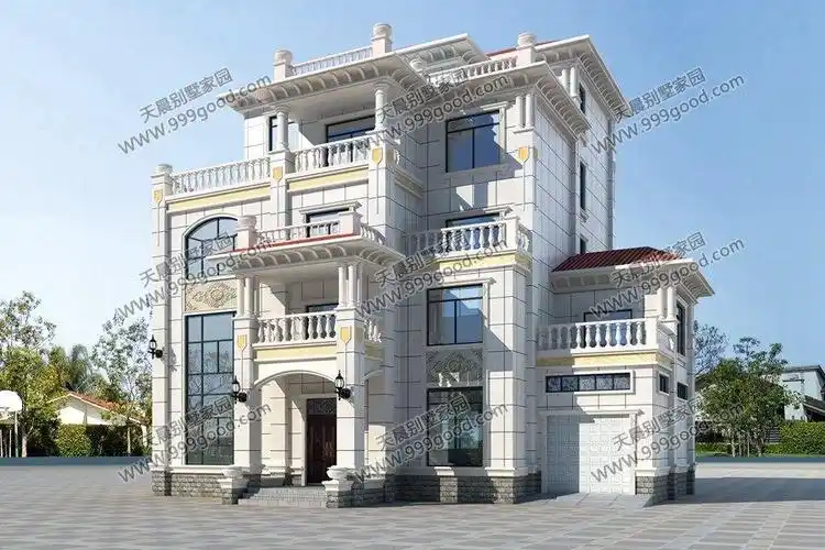 农村欧式5层豪宅,打破上下布局一致的传统,16.8x13.8米带神台