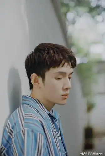 原创李佳琦夏日胶片写真来袭蓝色条纹衬衫少年感满满太有气质了