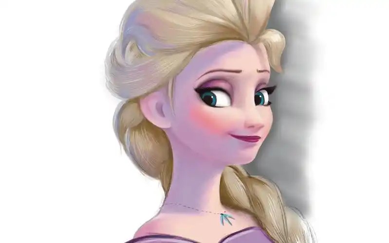 ipad画一个艾莎公主!