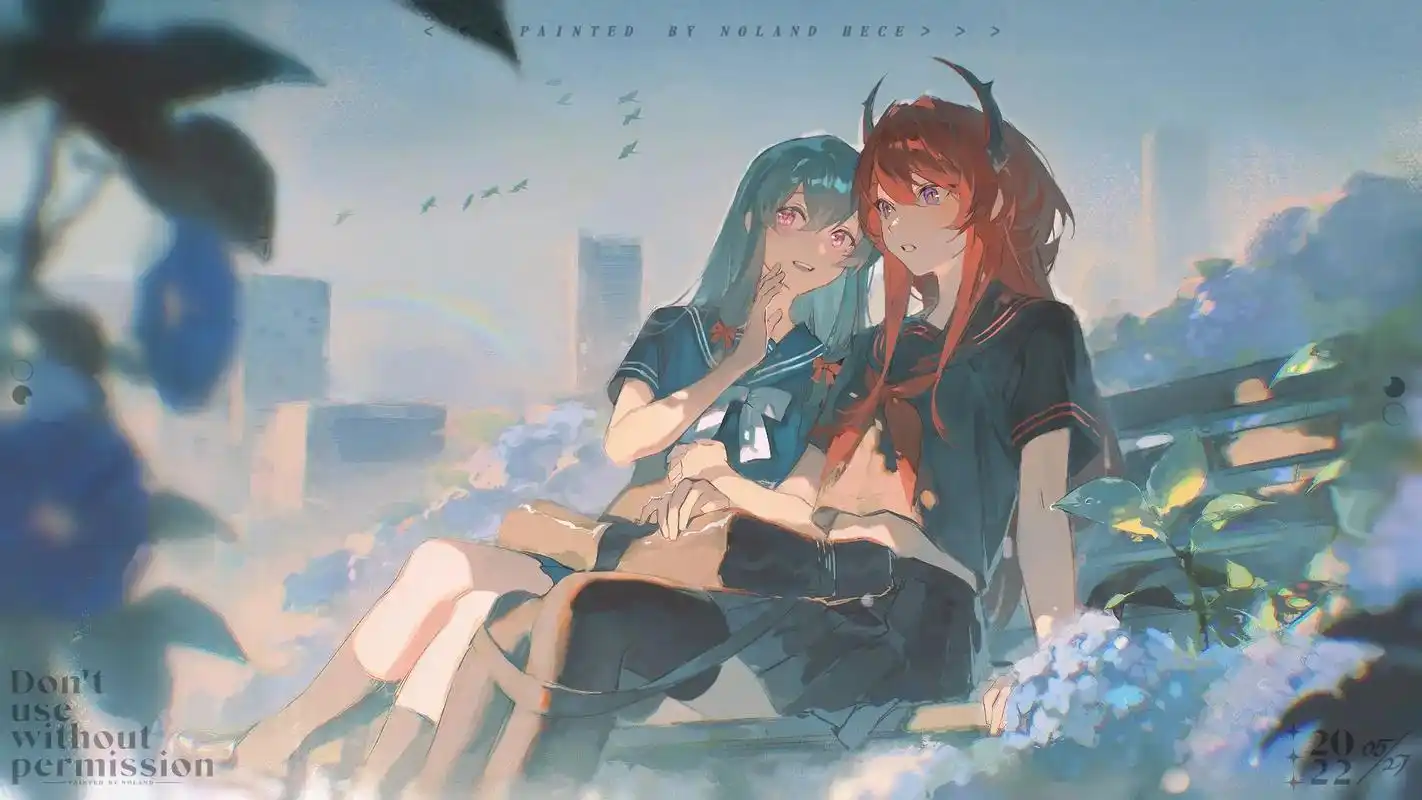 我就在这里,等风也等你.#二次元壁纸 # - 抖音