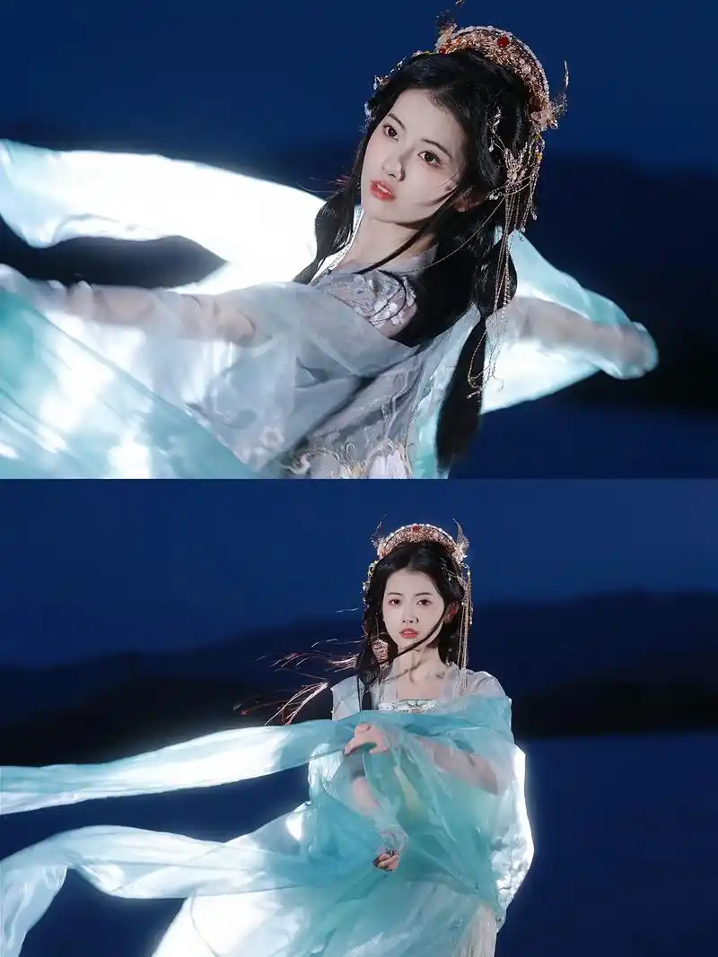 "神山上的神女,终归降临了凡世"@阿尚  #古风摄影 #汉服 - 抖音