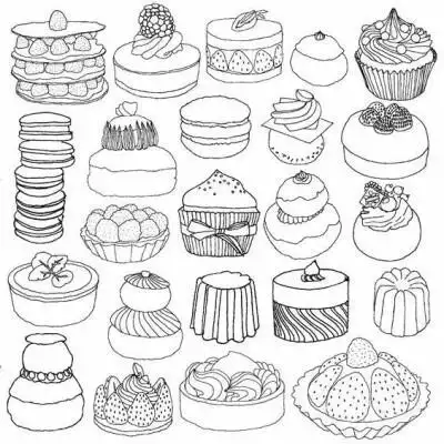 甜品简笔画可爱