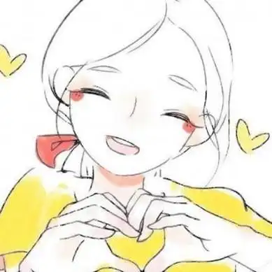 头像爱心手势女生动漫