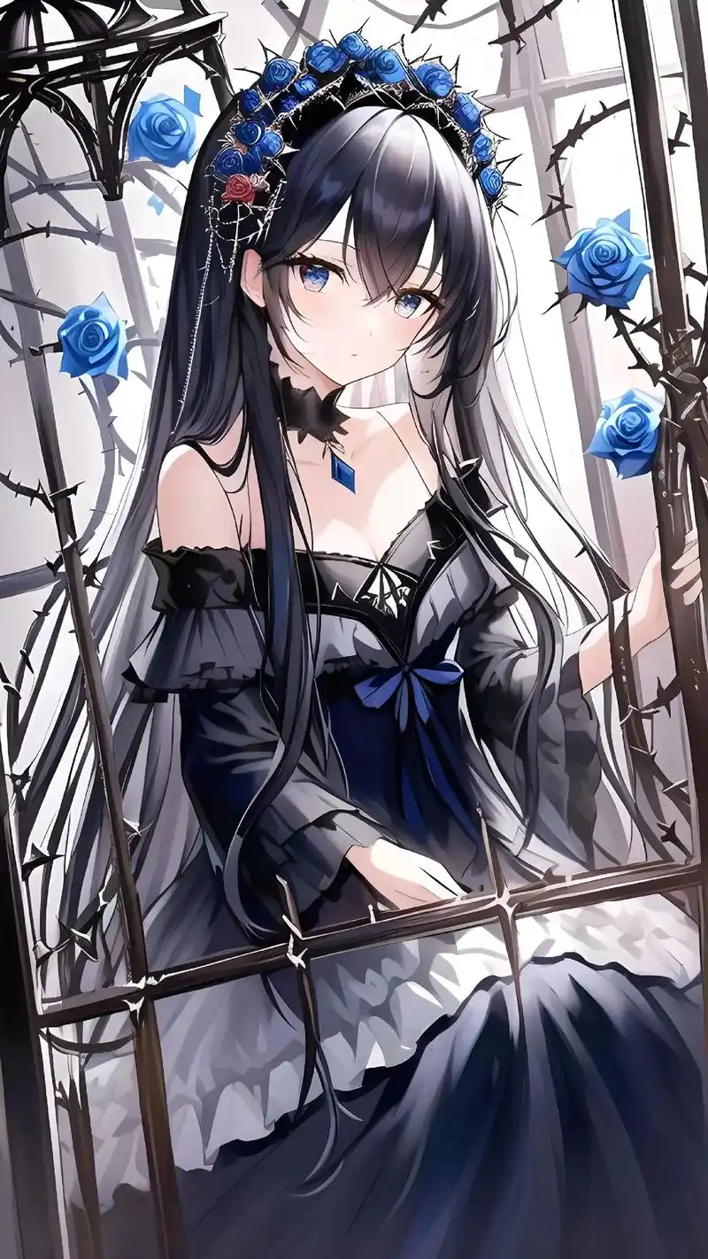 二次元美图 #动漫少女 #一起享受大自然的美 #唯美壁纸  - 抖音