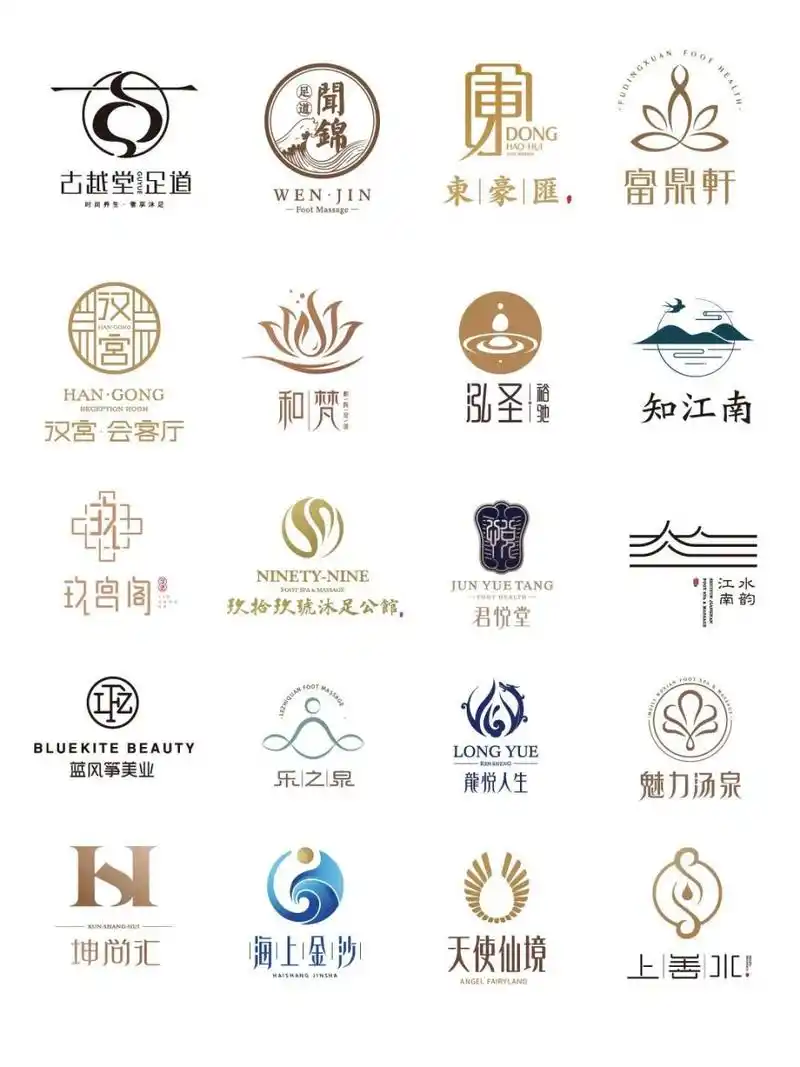logo设计年度总结|高端足浴店logo设计合集 94今天花了两个小时时间