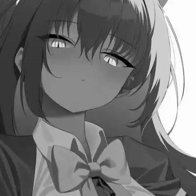 动漫黑白女生头像图片