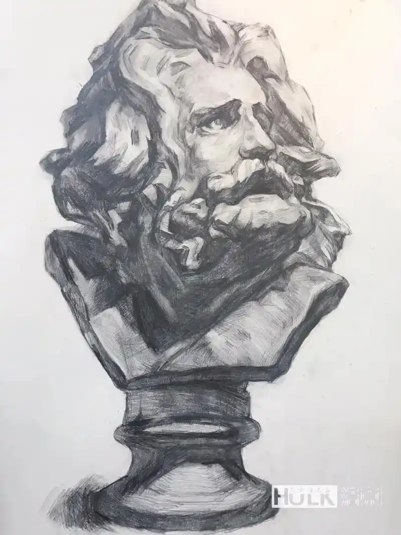 素描#色彩 分享一组初中生的日常习作#浩克的彩色故事 #美 - 抖音