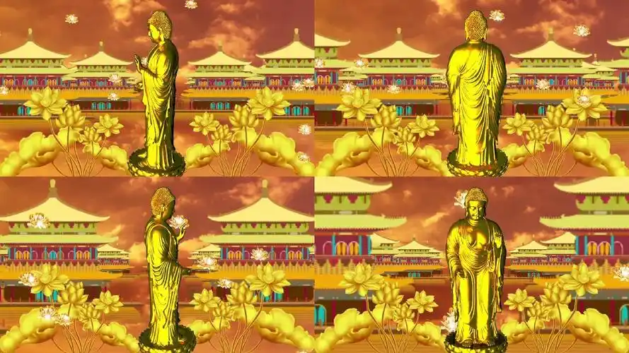 3d佛 佛像 旋转 光感立体 三维佛阿弥陀佛 阿弥陀佛极乐世界画质检查