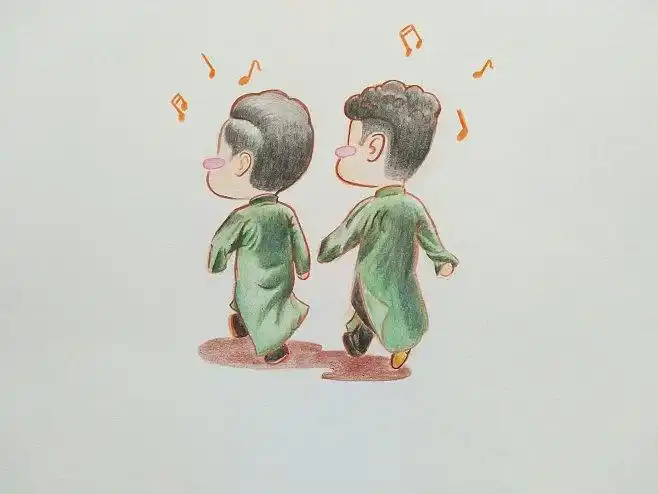 孟鹤堂周九良手绘彩铅名场面