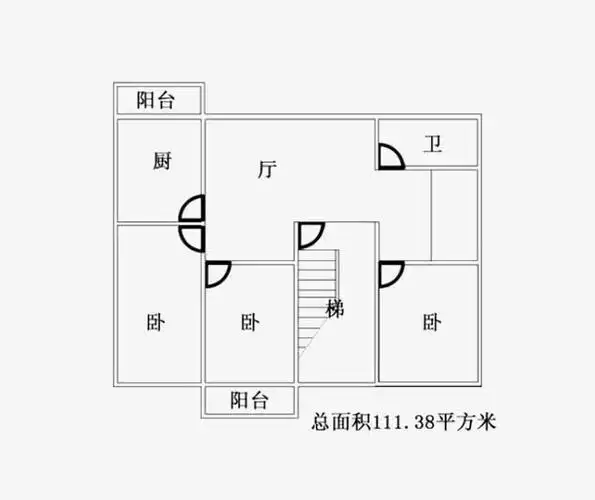 三室一厅平面设计图