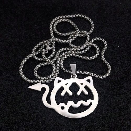 小鬼王琳凯小恶魔吊坠潮人男女时尚钛钢项链网红嘻哈街头情侣饰品
