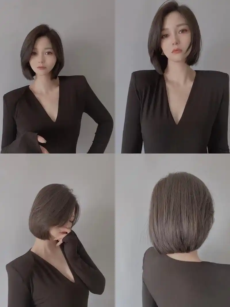 少女感满满的齐肩短发发型!