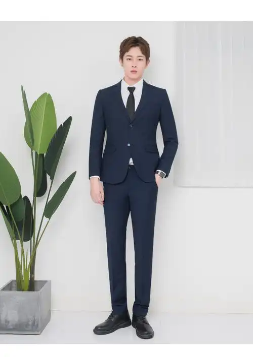 csc019春夏季休闲西服男正装礼服外套男修身商务职业男西装潮单西