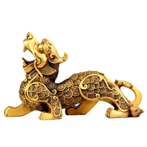 聚缘阁开光铜貔貅摆件一对金钱如意貔貅招财皮丘客厅风水家居饰品