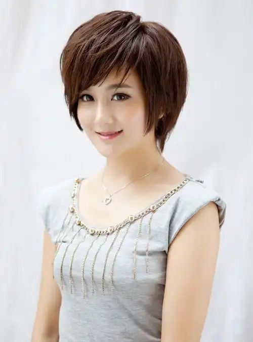 佰丝堂全手织真人假发短发女 真人发丝 中老年 真发假发套 sh017 自然