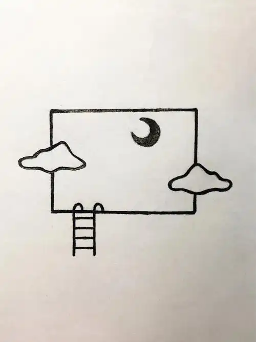 手残党学简笔画附教程入门级ins意境画