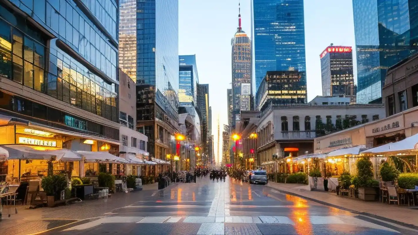 🏙️金融城市的绝美风光背景图✨