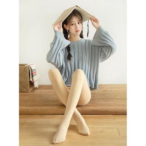 桃酥萝莉打底裤女连裤袜外穿春秋冬加绒大码丝袜肉色光腿神器踩脚裤子