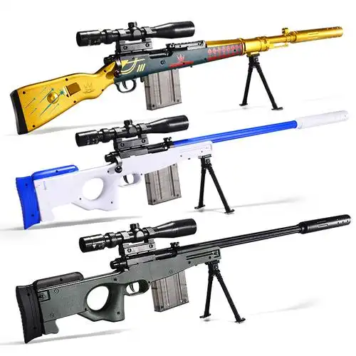 儿童玩具awm狙击枪抛软弹98k软蛋男孩仿真手动电动玩具枪