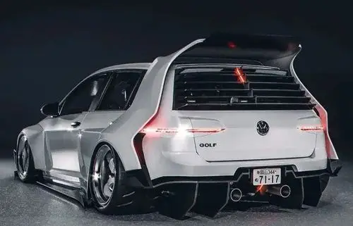 比tcr赛车还暴躁宽体套件,大众高尔夫mk7虚拟改装案例