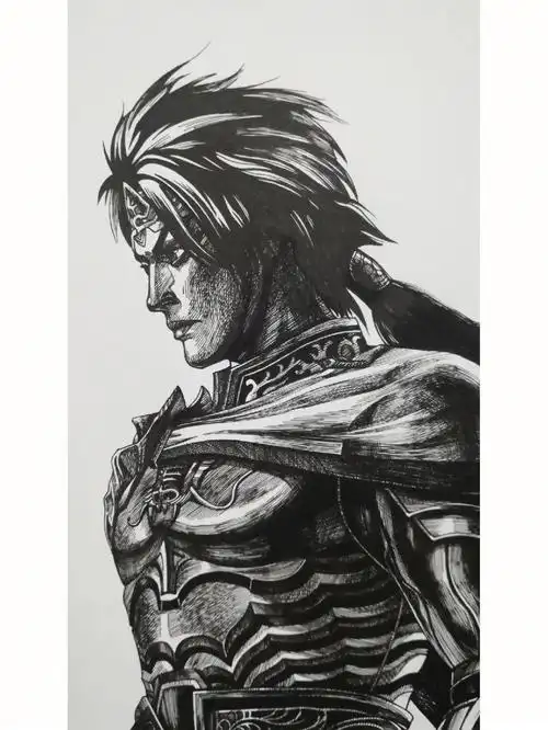 中性笔手绘赵子龙