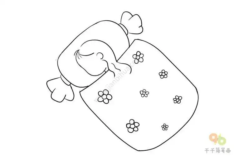 睡梦中妈妈简笔画