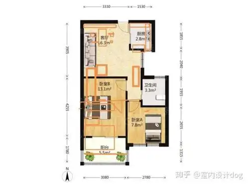 50平左右两室怎么装修