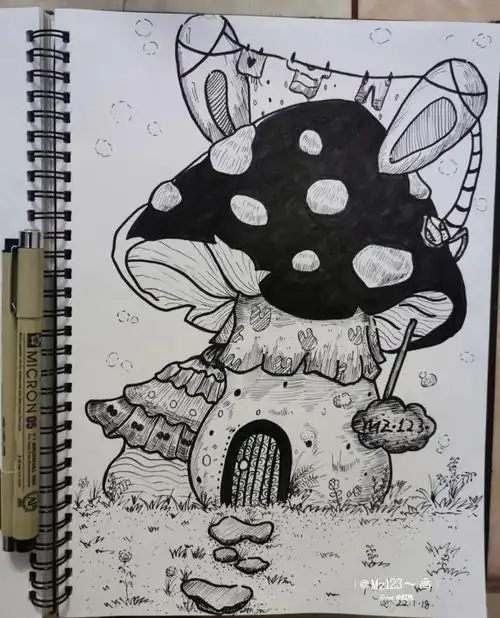 黑白线条装饰画步骤17