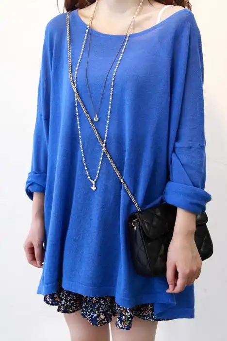 罩衫宝蓝搭配图片