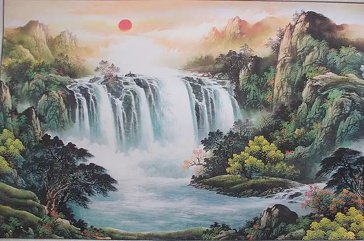 卷轴画 国画山水画聚宝盆山水画办公室风水画 批发一件代发图片_16