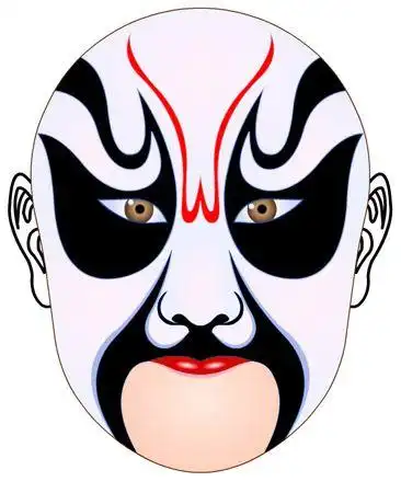 京剧生旦净丑脸谱简笔画