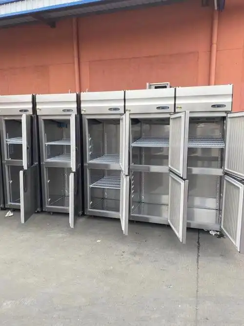 二手金城制冷设备回收kingdom金城冰箱金城制冷三门不锈钢工作台冷柜