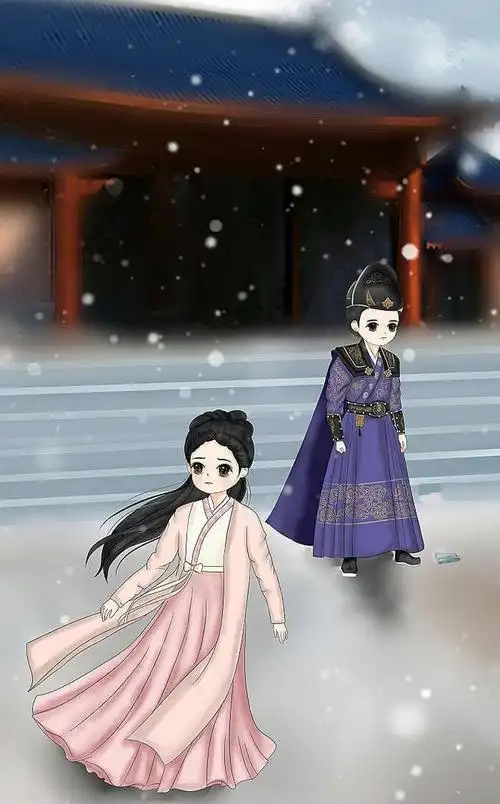 当锦衣之下中的任嘉伦谭松韵变成小漫画真的好卡哇伊笑了