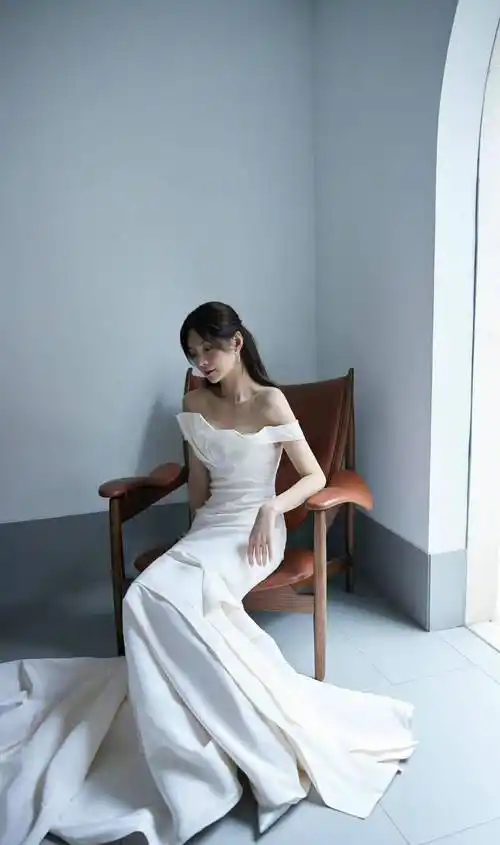 沈梦辰主持湖南卫视跨年夜,身穿白色一字肩连衣裙,精致优雅!