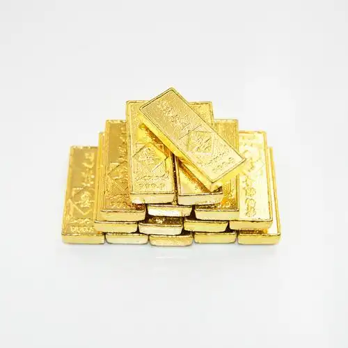 合金小号金条金砖 五路财神福禄寿喜财 风水工艺品摆件现货批发