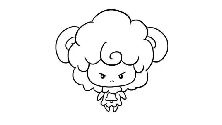 白羊座女孩简笔画