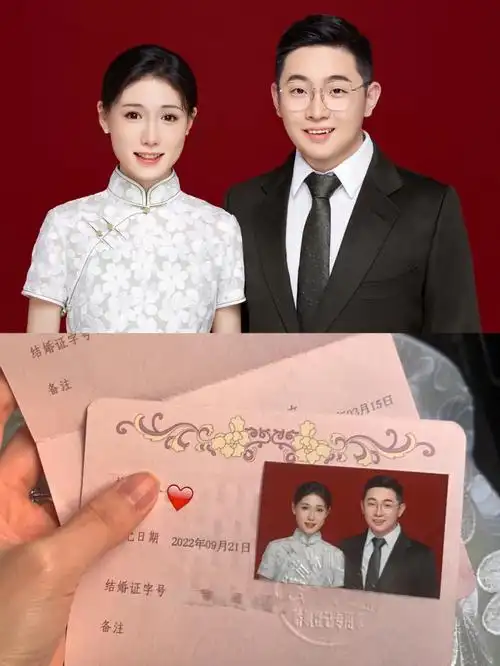 了 要夸夸海马体 建议大家如果民政局允许 领证直接选旗袍#结婚登记照