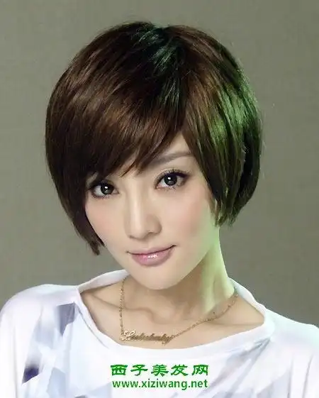 女生沙宣短发bobo发型图片 圆润感觉尽显精致甜美_波波头_西子美发网