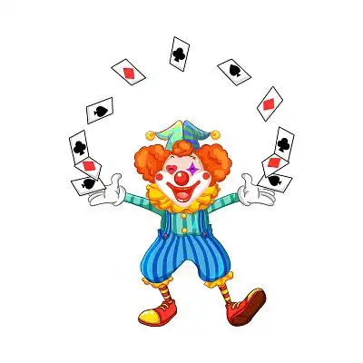 彩色卡通手绘人物小丑愚人节元素png素材元素