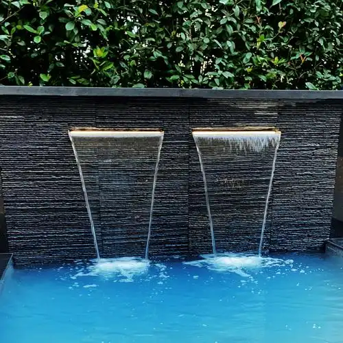 欧式水景瀑布器不锈钢出水口装饰水帘水幕墙假山流水屏风庭院造景