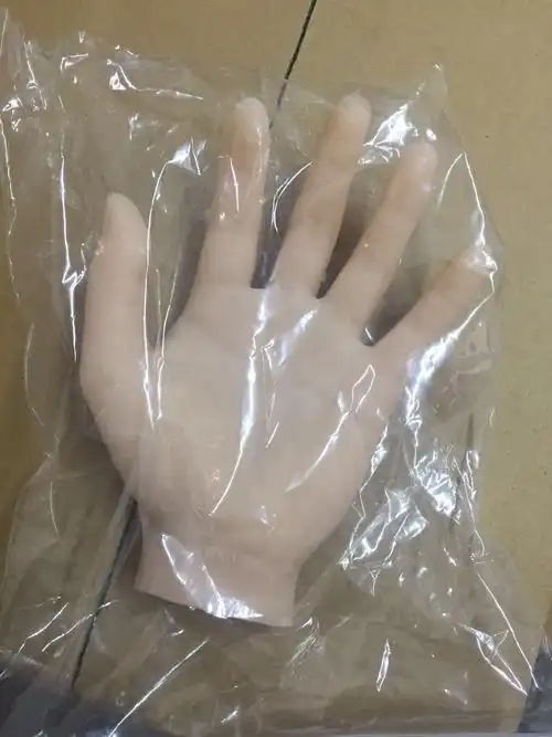 新款男性硅胶手模 带短臂逼真硅胶假手 纹身练习美甲硅胶手