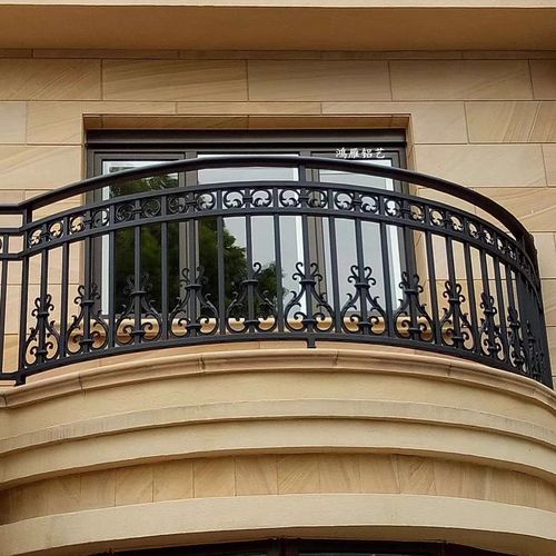 南京铝艺阳台围栏护栏扶手铝合金栏杆室外室内露台防护弧形加固定