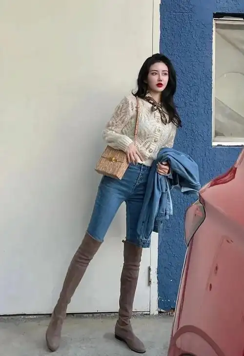 腿粗女孩这样穿靴子时髦显瘦又好看