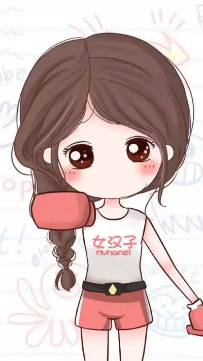 清新文字控q图版本简约时尚布艺原创卡通漫画手绘插画动漫可爱经典