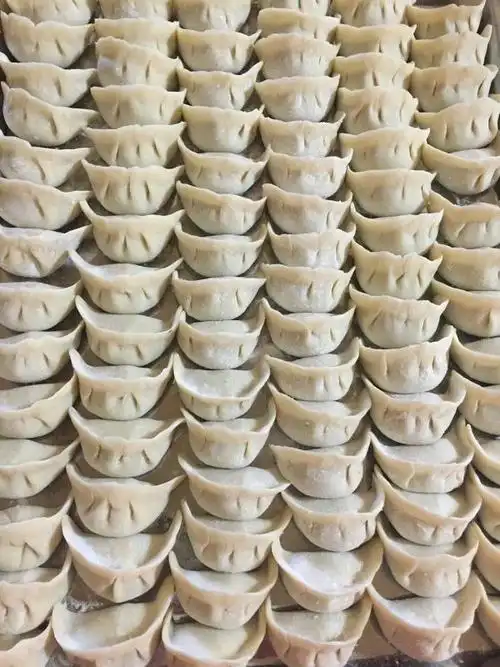 夏日的晨风做的手工饺子