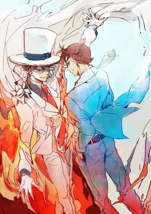 名侦探柯南工藤新一和怪盗基德为什么从对手变成死党离不开这