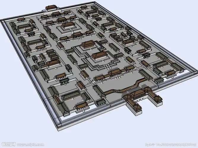 紫禁城全貌3d模型图片