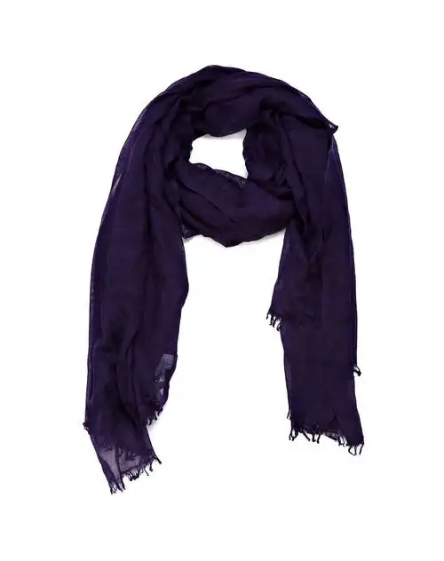 深紫蓝色时尚简约围巾