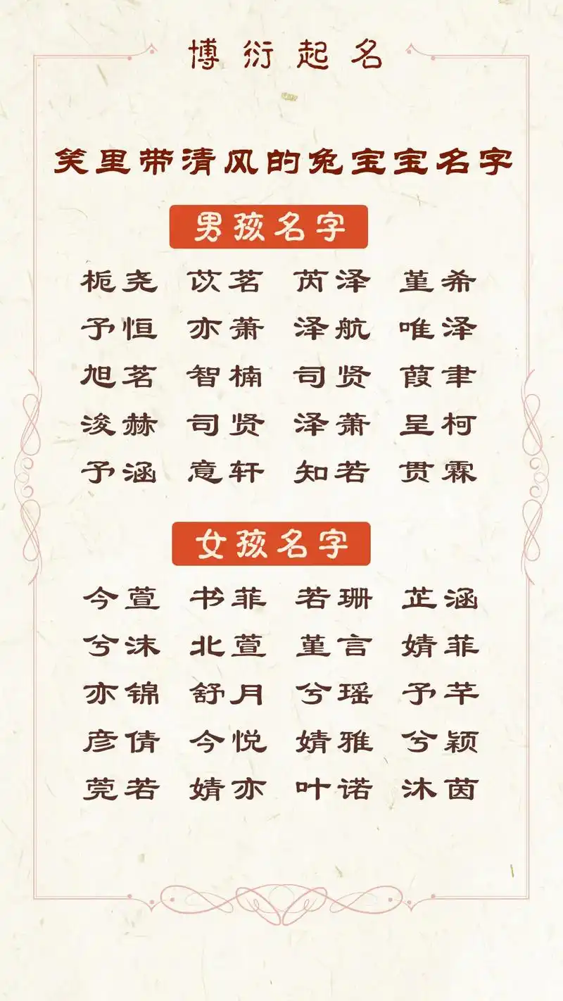 笑里自带清风的兔宝宝名字.#2023兔宝宝取名 #宝宝起名  - 抖音