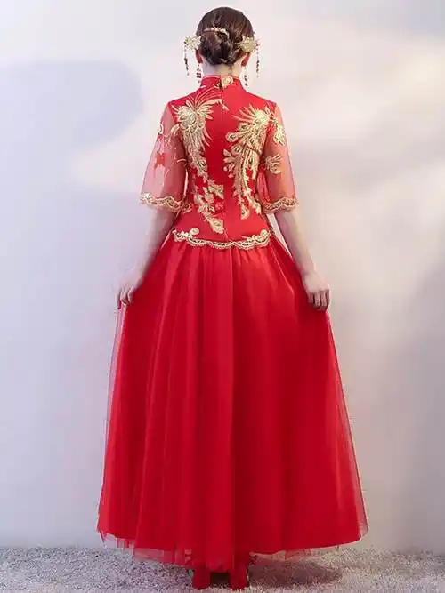 秀禾服新娘2021年新款夏春季敬酒服秀和服中式婚纱薄款结婚礼服